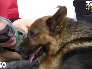 Knowing He Would Need It. Mommy Then Took The Big Rottie For A Walk Around And When She Got Back